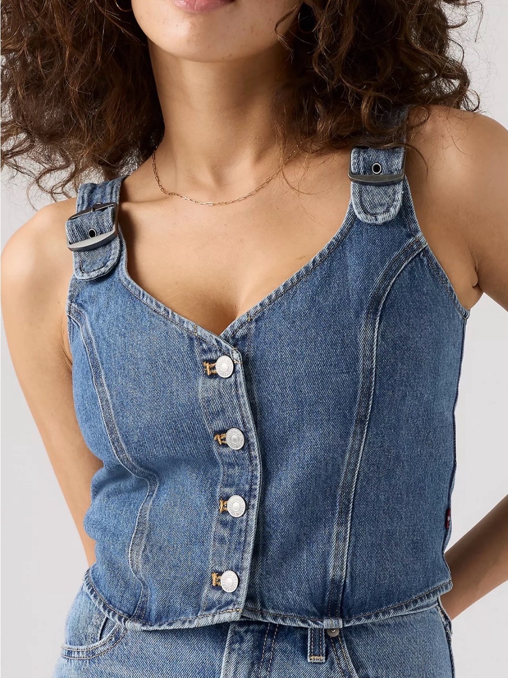 NWOT Leviโs Charlie Denim Top Size XL